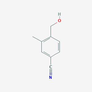4-(Hydroxymethyl)-3-methylbenzonitrile chemical structure (CAS 227094-07-7)