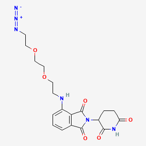 4-((2-(2-(2-Azidoethoxy)ethoxy)ethyl)amino)-2-(2,6-dioxopiperidin-3-yl)isoindoline-1,3-dione chemical structure (CAS 2271036-45-2)