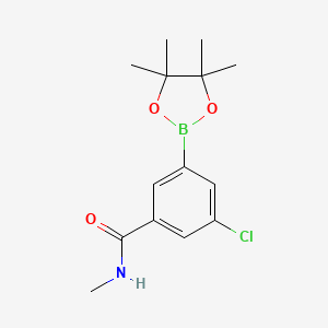 3-Chloro-N-methyl-5-(4,4,5,5-tetramethyl-1,3,2-dioxaborolan-2-yl)benzamide chemical structure (CAS 2271133-59-4)