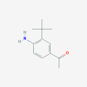 1-(4-Amino-3-(tert-butyl)phenyl)ethanone chemical structure (CAS 2271330-43-7)