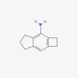 2,4,5,6-Tetrahydro-1H-cyclobuta[f]inden-3-amine chemical structure (CAS 2271393-78-1)