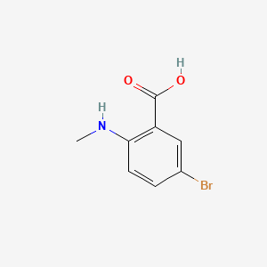 5-Bromo-2-(methylamino)benzoic acid chemical structure (CAS 22721-16-0)
