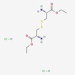 (2R,2'R)-Diethyl 3,3'-disulfanediylbis(2-aminopropanoate) dihydrochloride chemical structure (CAS 22735-07-5)