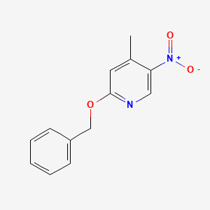 2-(Benzyloxy)-4-methyl-5-nitropyridine chemical structure (CAS 22754-93-4)