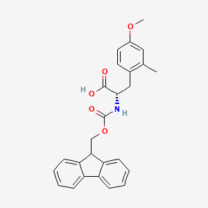 (S)-2-((((9H-Fluoren-9-yl)methoxy)carbonyl)amino)-3-(4-methoxy-2-methylphenyl)propanoic acid chemical structure (CAS 2276402-03-8)