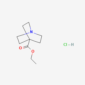 Ethyl quinuclidine-4-carboxylate hydrochloride chemical structure (CAS 22766-67-2)