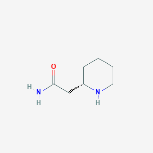 (S)-2-(Piperidin-2-yl)acetamide chemical structure (CAS 2276819-21-5)