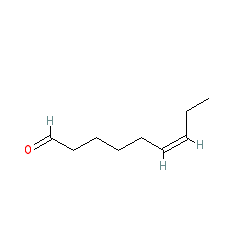 Cis-6-nonenal chemical structure (CAS 2277-19-2)
