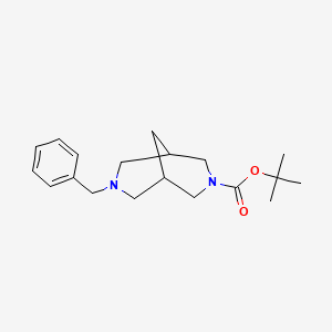 tert-Butyl 7-benzyl-3,7-diazabicyclo[3.3.1]nonane-3-carboxylate chemical structure (CAS 227940-71-8)