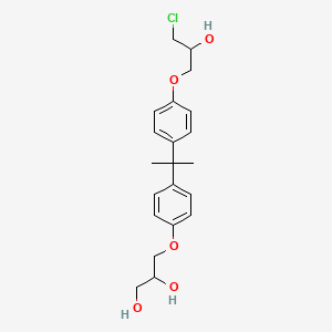 3-(4-(2-(4-(3-Chloro-2-hydroxypropoxy)phenyl)propan-2-yl)phenoxy)propane-1,2-diol chemical structure (CAS 227947-06-0)