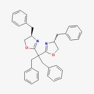 (4R,4'R)-2,2'-(1,3-Diphenylpropane-2,2-diyl)bis(4-benzyl-4,5-dihydrooxazole) chemical structure (CAS 2279976-00-8)