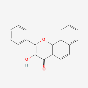 3-Hydroxy-2-phenyl-4H-benzo[h]chromen-4-one chemical structure (CAS 22812-50-6)
