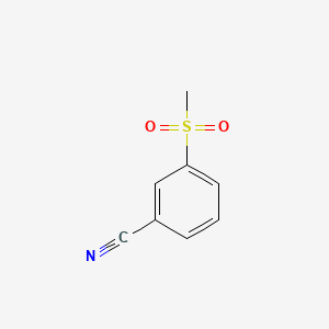 3-(Methylsulfonyl)benzonitrile chemical structure (CAS 22821-75-6)