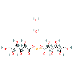 Iron(II) Gluconate Hydrate chemical structure (CAS 22830-45-1)