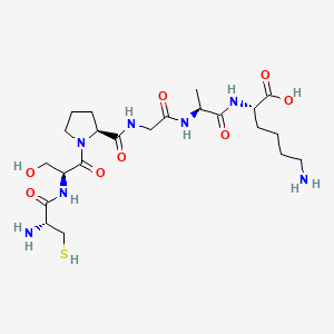 L-Cysteinyl-L-seryl-L-prolylglycyl-L-alanyl-L-lysine chemical structure (CAS 2283322-63-2)