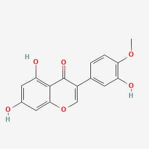5,7-Dihydroxy-3-(3-hydroxy-4-methoxyphenyl)-4H-chromen-4-one chemical structure (CAS 2284-31-3)