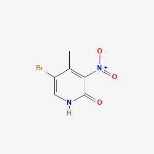 5-bromo-2-hydroxy-3-nitro-4-picoline chemical structure (CAS 228410-90-0)