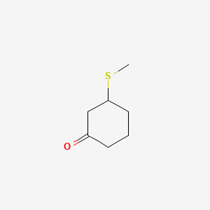 3-(Methylsulfanyl)cyclohexan-1-one chemical structure (CAS 22842-45-1)