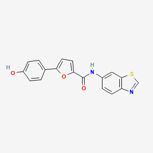 N-(Benzo[d]thiazol-6-yl)-5-(4-hydroxyphenyl)furan-2-carboxamide chemical structure (CAS 2285432-57-5)
