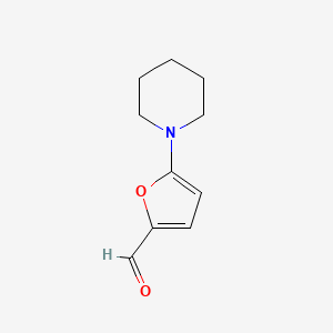 5-(Piperidin-1-yl)furan-2-carbaldehyde chemical structure (CAS 22868-60-6)