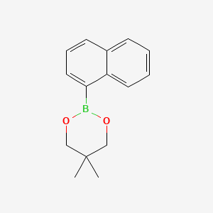 5,5-Dimethyl-2-(naphthalen-1-yl)-1,3,2-dioxaborinane chemical structure (CAS 22871-77-8)