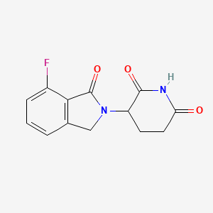 3-(7-Fluoro-1-oxoisoindolin-2-yl)piperidine-2,6-dione chemical structure (CAS 2287267-33-6)