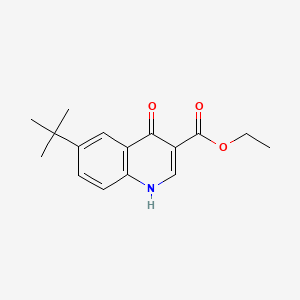 Ethyl 6-(tert-butyl)-4-hydroxyquinoline-3-carboxylate chemical structure (CAS 228728-32-3)
