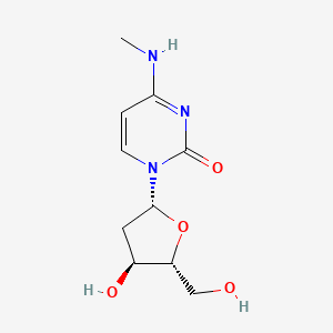 1-((2R,4S,5R)-4-Hydroxy-5-(hydroxymethyl)tetrahydrofuran-2-yl)-4-(methylamino)pyrimidin-2(1H)-one chemical structure (CAS 22882-02-6)