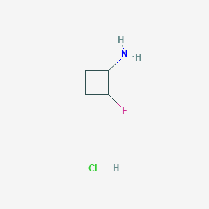 2-Fluorocyclobutan-1-amine hydrochloride chemical structure (CAS 2288709-22-6)