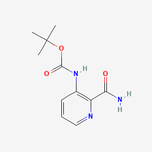 tert-Butyl (2-carbamoylpyridin-3-yl)carbamate chemical structure (CAS 2288709-59-9)