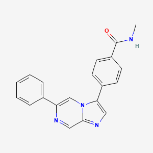 N-Methyl-4-(6-phenylimidazo[1,2-a]pyrazin-3-yl)benzamide chemical structure (CAS 2288709-96-4)