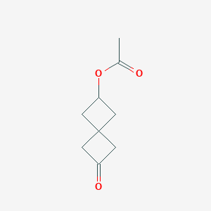 6-Oxospiro[3.3]heptan-2-yl acetate chemical structure (CAS 2288710-32-5)