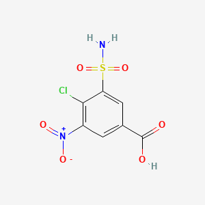 4-Chloro-3-nitro-5-sulfamoylbenzoic acid chemical structure (CAS 22892-96-2)