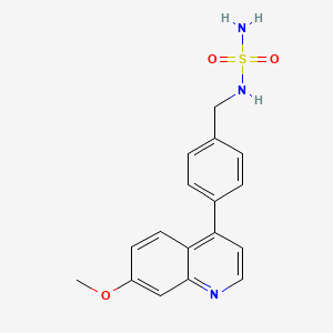 N-[4-(7-Methoxyquinolin-4-yl)benzyl]sulfamide chemical structure (CAS 2289728-58-9)