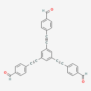 4,4',4''-(Benzene-1,3,5-triyltris(ethyne-2,1-diyl))tribenzaldehyde chemical structure (CAS 2289758-98-9)