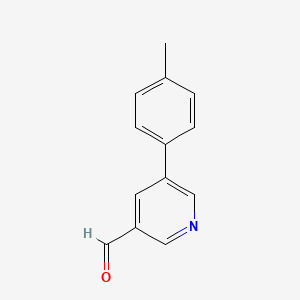 5-(4-Methylphenyl)-3-pyridinecarbaldehyde chemical structure (CAS 229008-16-6)