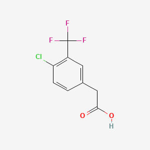 4-Chloro-3-(trifluoromethyl)phenylacetic acid chemical structure (CAS 22902-86-9)
