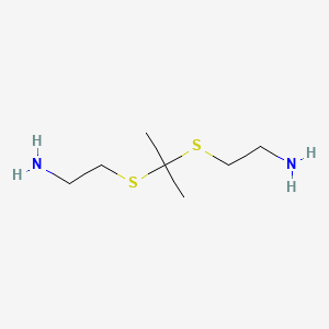 2,2'-(Propane-2,2-diylbis(sulfanediyl))diethanamine chemical structure (CAS 22907-30-8)
