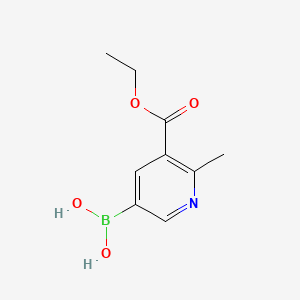 (5-(Ethoxycarbonyl)-6-methylpyridin-3-yl)boronic acid chemical structure (CAS 2291165-09-6)