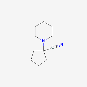 1-(Piperidin-1-yl)cyclopentanecarbonitrile chemical structure (CAS 22912-32-9)