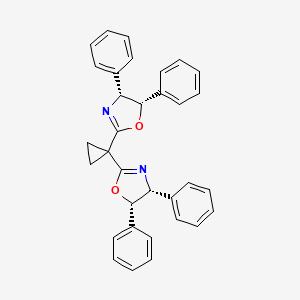 (4R,4'R,5S,5'S)-2,2'-(Cyclopropane-1,1-diyl)bis(4,5-diphenyl-4,5-dihydrooxazole) chemical structure (CAS 229184-96-7)
