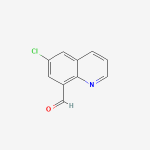 6-chloroquinoline-8-carbaldehyde chemical structure (CAS 22934-45-8)