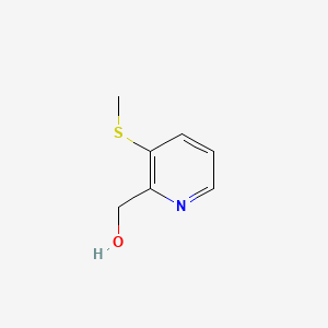 (3-(Methylthio)pyridin-2-yl)methanol chemical structure (CAS 2295468-47-0)