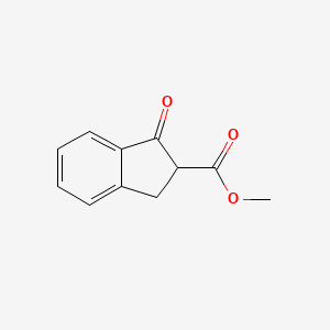 Methyl 1-oxo-2,3-dihydro-1H-indene-2-carboxylate chemical structure (CAS 22955-77-7)
