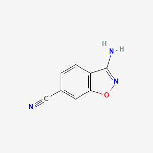 3-Aminobenzo[d]isoxazole-6-carbonitrile chemical structure (CAS 229623-53-4)
