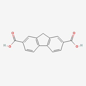 9H-Fluorene-2,7-dicarboxylic acid chemical structure (CAS 22980-67-2)
