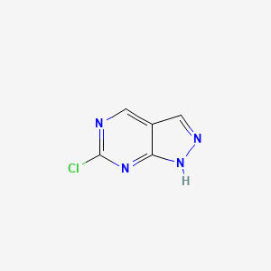 6-Chloro-1H-pyrazolo[3,4-d]pyrimidine chemical structure (CAS 23002-51-9)