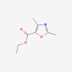Ethyl 2,4-dimethyloxazole-5-carboxylate chemical structure (CAS 23012-30-8)