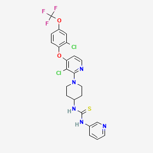 1-(1-(3-Chloro-4-(2-chloro-4-(trifluoromethoxy)phenoxy)pyridin-2-yl)piperidin-4-yl)-3-(pyridin-3-yl)thiourea chemical structure (CAS 2301866-59-9)