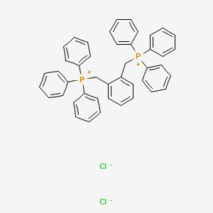 (1,2-Phenylenebis(methylene))bis(triphenylphosphonium) chloride chemical structure (CAS 23023-68-9)